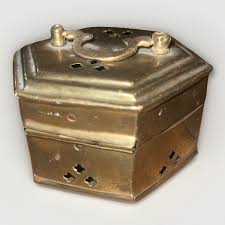 Vintage Solid Brass Potpourri Incense Holder, Trinket Box ...