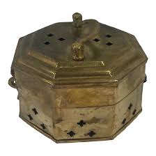 Vintage Brass Pierced Trinket Box | Chairish