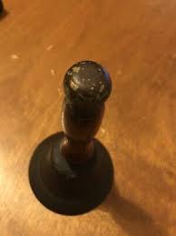 Antique Brass School Bell with Wooden Handle | eBay