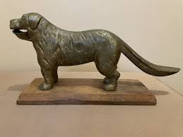 Antique Nutcracker Brass Dog on Wood Base, Working | eBay