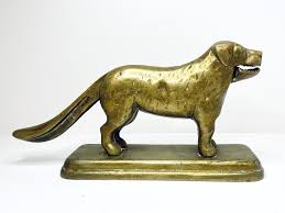 Antique Brass Dog Nutcracker Statue Figural Lab All Original ...