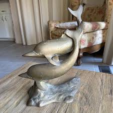 Dolphin, Brass Statue, Metal Figure, 12 Inches, Home Decor, ~ MISC-030 641 - Etsy