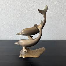 Bronze Dolphin Statue - Etsy