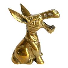 Mid Century Brass Donkey Bottle Opener Figurine Barware ...