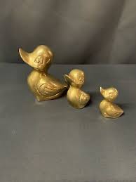 Vintage Set Of 3 Solid Brass Ducks | eBay