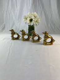 Vintage Brass Duck Napkin Rings by Dolbi Cashier /lot of 4 - Etsy