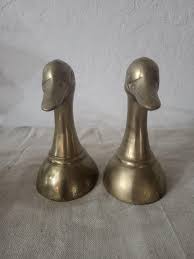 Vintage Brass Duck Head Bookends – Pair - Etsy