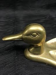 Vintage Atq Mens Dresser Valet Tray Solid Brass Duck Change Coin Key Tray | eBay