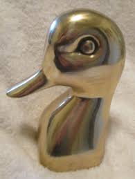 Collectible~Brass Duck Head~Figurine~5 5/8" Tall~Taiwan~1 qty~Doorstop~Bookend | eBay Australia