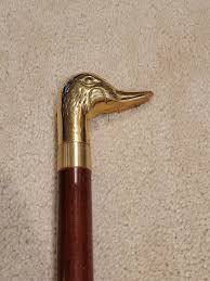 Brass Duck Head 4 Piece 35" Wood Walking Stick Cane | eBay