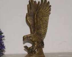 Modern Brass Vintage Style Flying Garuda Idol Statue | Spreading Wings Bald Eagle Taking Landing Figure | Weight- 570 Grams Approx. - Etsy