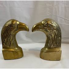 Brass Polished American Eagle Bookends 1970s | eBay