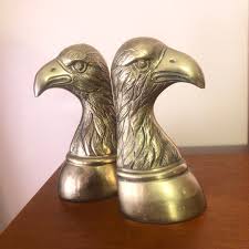 Brass Eagle Bookends Eagle Office Book End Patriotic Office ...