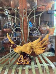 Vintage Blue Mountain Pottery Eagle. Harvest Gold 15 Inches Wide. Produced in Collingwood, Ontario 1960's to 1980's. - Etsy Israel