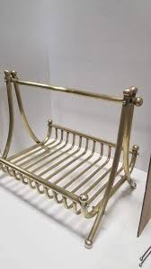 Turn of the Century Brass Newspaper Rack 1910s | Chairish
