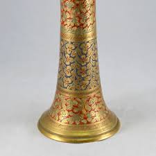 Rare Shape Vintage Indian Folk Art Hand Engraved Brass Vase ...