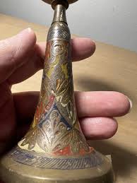 Vintage Solid Brass Pillar Candlestick Holder 5” India ...