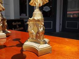 Pair of American Angelic Figural Gilt Bronze Candelabras ...