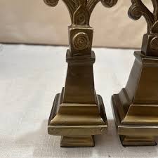 Set of Three 1970s Brass Decorative Finials | Chairish