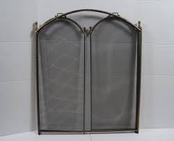 Antique Brass and Mesh 3 Panel Arched Folding Fireplace ...