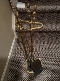 Vintage 1960s solid Brass Fireplace tool set - household items - by owner - housewares sale - craigslist