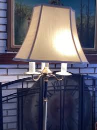 4 Light Antique/Vintage Brass Floor Lamp With Shade | eBay