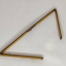 Antique C-S Co Pine Meadow Folding Ruler Wood Brass USA 24 ...