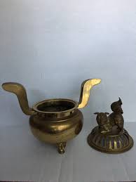Vintage Brass Asian Oriental Chinese Foo dog Incense Burner | eBay
