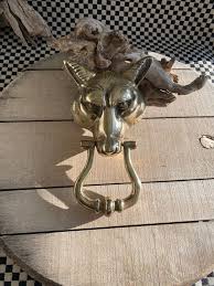 Vintage 7" Brass Fox Door Knocker - Etsy