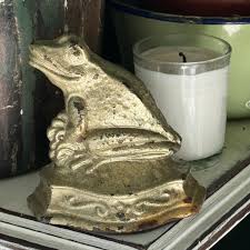 Buy Vintage Little Metal Frog Door Wedge Age and Wear Lovely ...