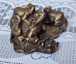Large Brass Frog - Etsy