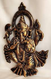 Metal Lord Ganesha Dhoti Wall Hanging Showpiece Figurine ...