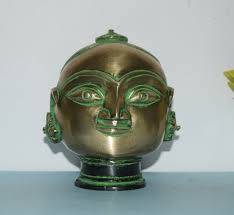 Lady Gauri Head Brass Religious Sculpture Home Decorative ...