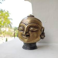 Vintage Brass Bust of Gangaur Gauri ,goddess of Fertility ...