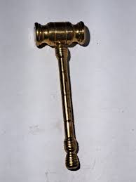VINTAGE BRASS AUCTIONEER JUDGE GAVEL HAMMER 6" | eBay
