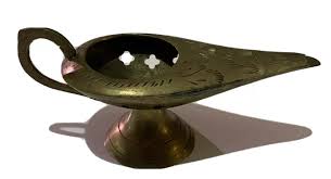 Vintage Brass Genie Aladdin Lamp Style 5”x2”Ornate Engraving￼ | eBay