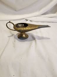 Vintage India Brass Floral Etched Aladdin Genie Lamp Incense Burner No Lid | eBay