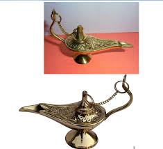 Royal Brass Ornate Oil Lamp Aladin Chirag 4" Incense Burner ...
