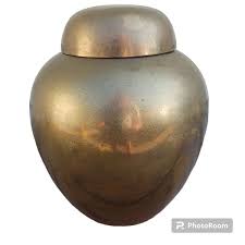 Vintage Solid Brass Ginger Jar Made in India Nice Patina ...