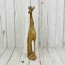 Hand Carved Brown Wooden African Giraffe 11 1/2” Tall ...