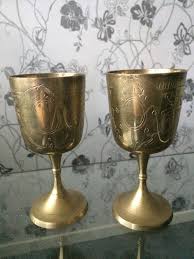 Vintage Set of 2 Metal Glass Sweden - Etsy