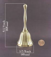 Hand Bell Altar Bell Brass-Plated Metal Fluted Scalloped 4 Inches – woot & hammy