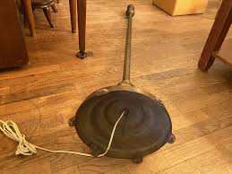 Vintage Antique Torchiere Floor Lamp Cast Iron Base Arms ...