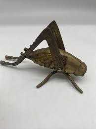 Vintage Brass Grasshopper Cricket Locust Paperweight ...