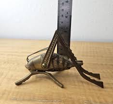 Vintage Brass Grasshopper Paperweight Figurine Cricket ...