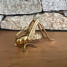 Polished Brass Cricket Grasshopper | Vintage Style - Etsy