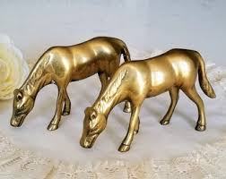 Vintage Brass Prancing Horse 10”L X 7-1/2”T X 3-3/4”W - Etsy