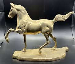 Large Brass Metal Horse Figurine | eBay