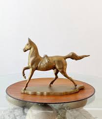 Mid Century Heavy Solid Brass Horse Figurine / Stallion ...