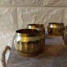 Brass Napkin Holder Rings Round Beveled Set of 6 Table ...